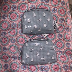 Set of 2 Vera Bradley mini dome cosmetic bags